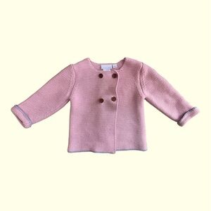 Elegant Baby Pale Pink Knit 6months Baby Cardigan